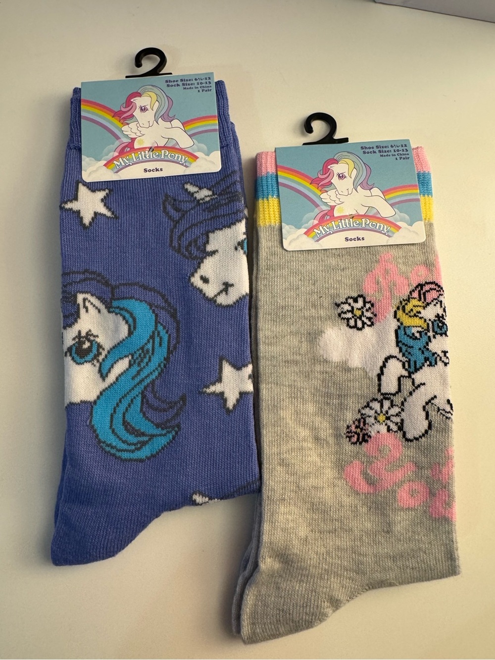 Gift Bundle of 2 Pairs My Little Pony Retro Socks 80s Cartoon NWT